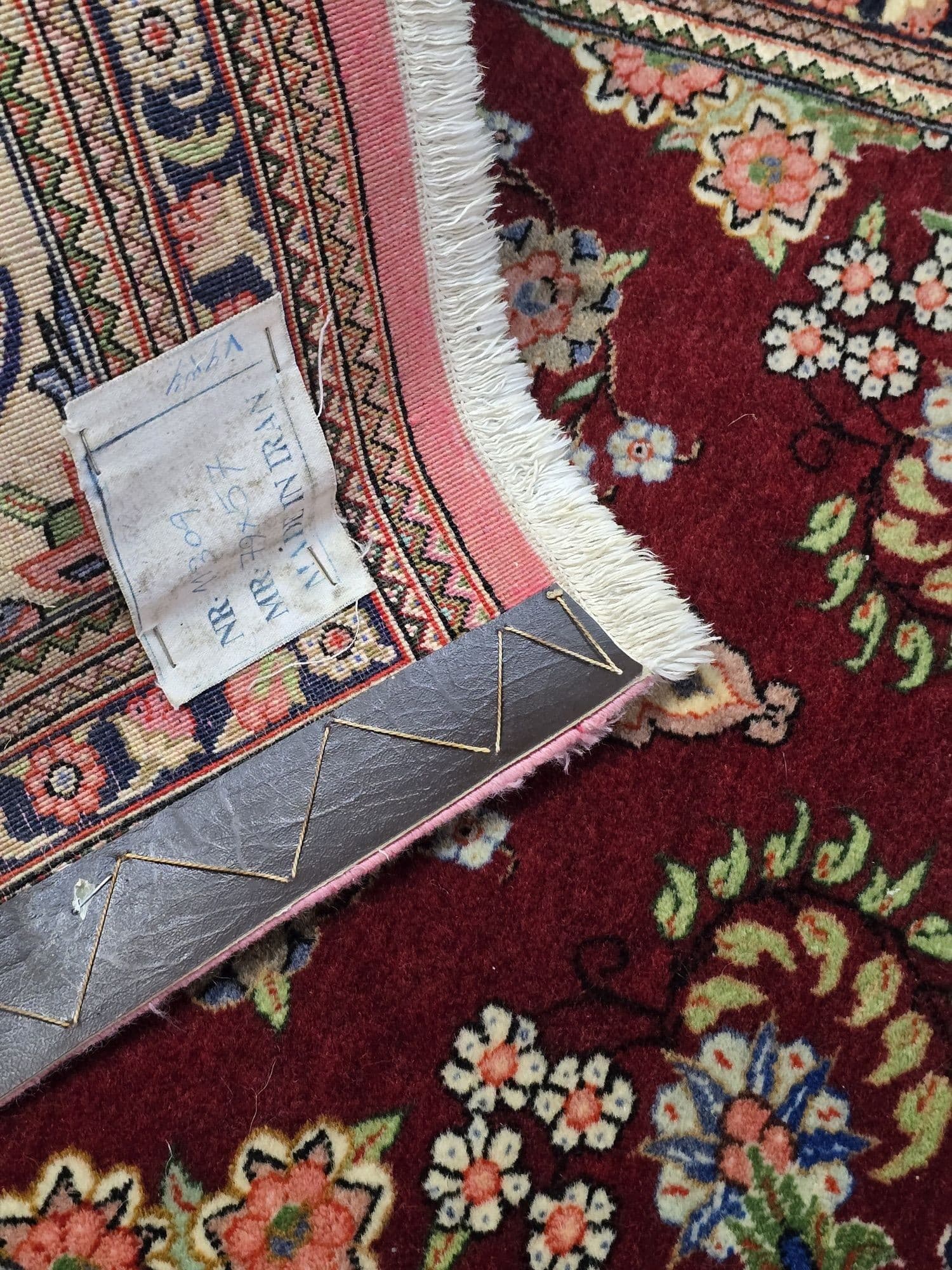 Dywanik Qom, czerwony, wełna, Iran - 396093
