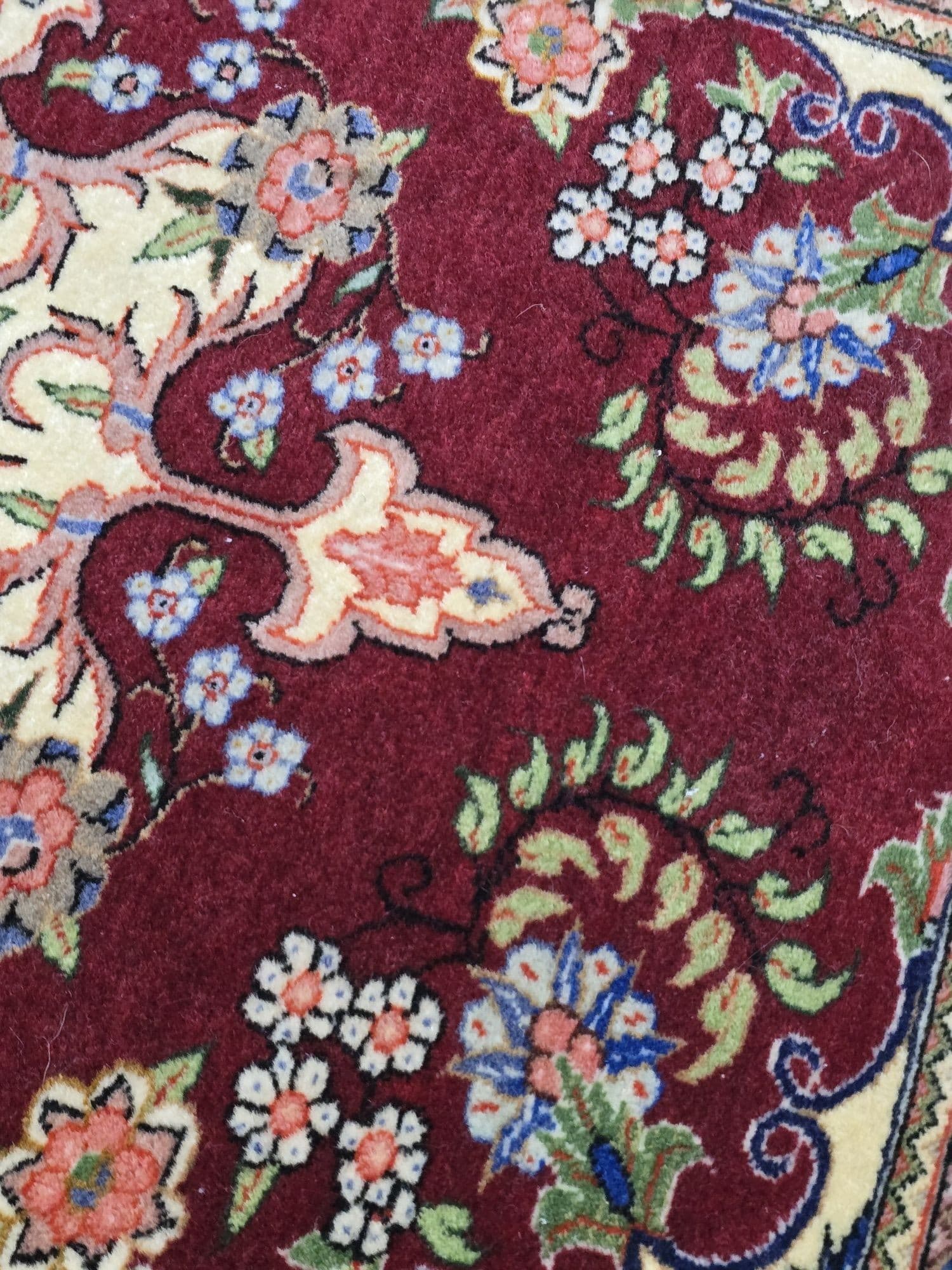 Dywanik Qom, czerwony, wełna, Iran - 396092