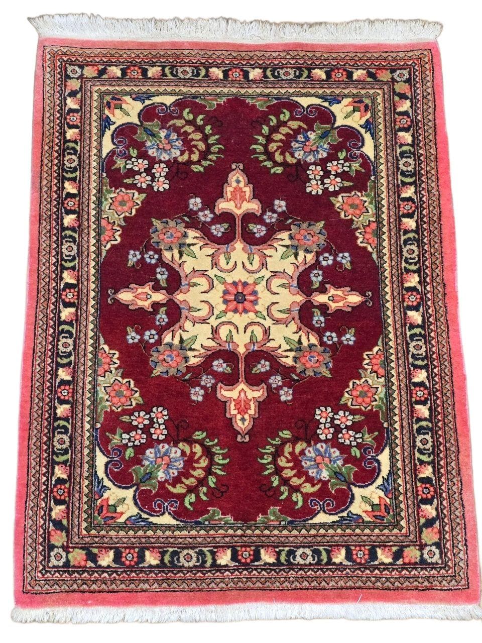 Dywanik Qom, czerwony, wełna, Iran