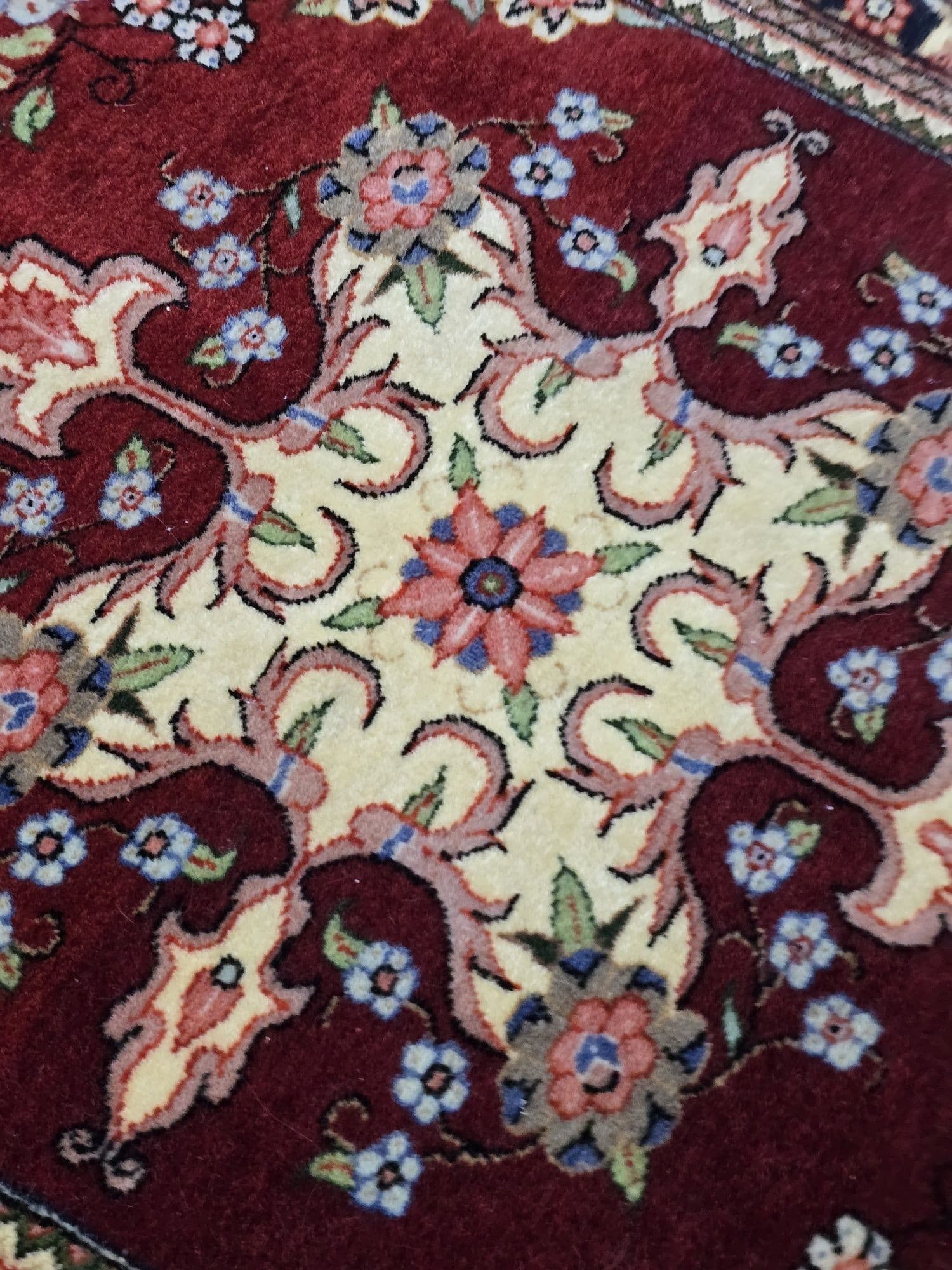 Dywanik Qom, czerwony, wełna, Iran - 396091