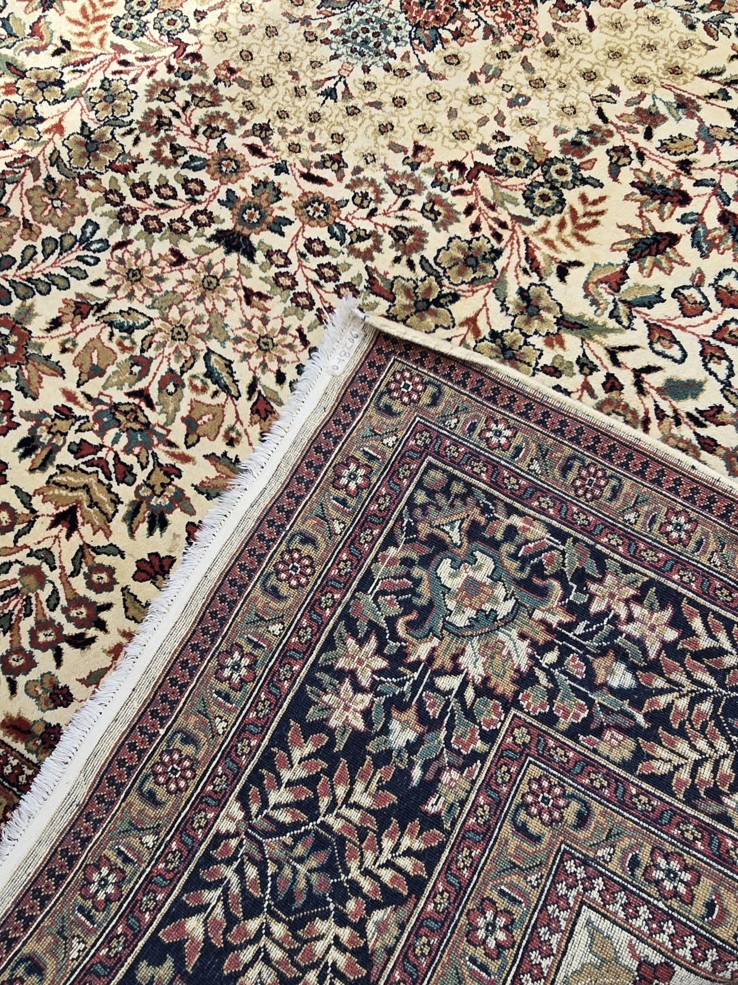 Rug Indo Tabriz 200x300 cm, beige, wool, India - 396100