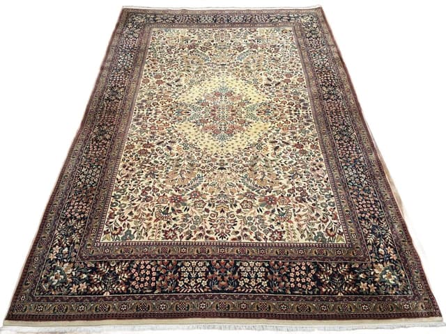 Rug Indo Tabriz 200x300 cm, beige, wool, India - DIMENSION