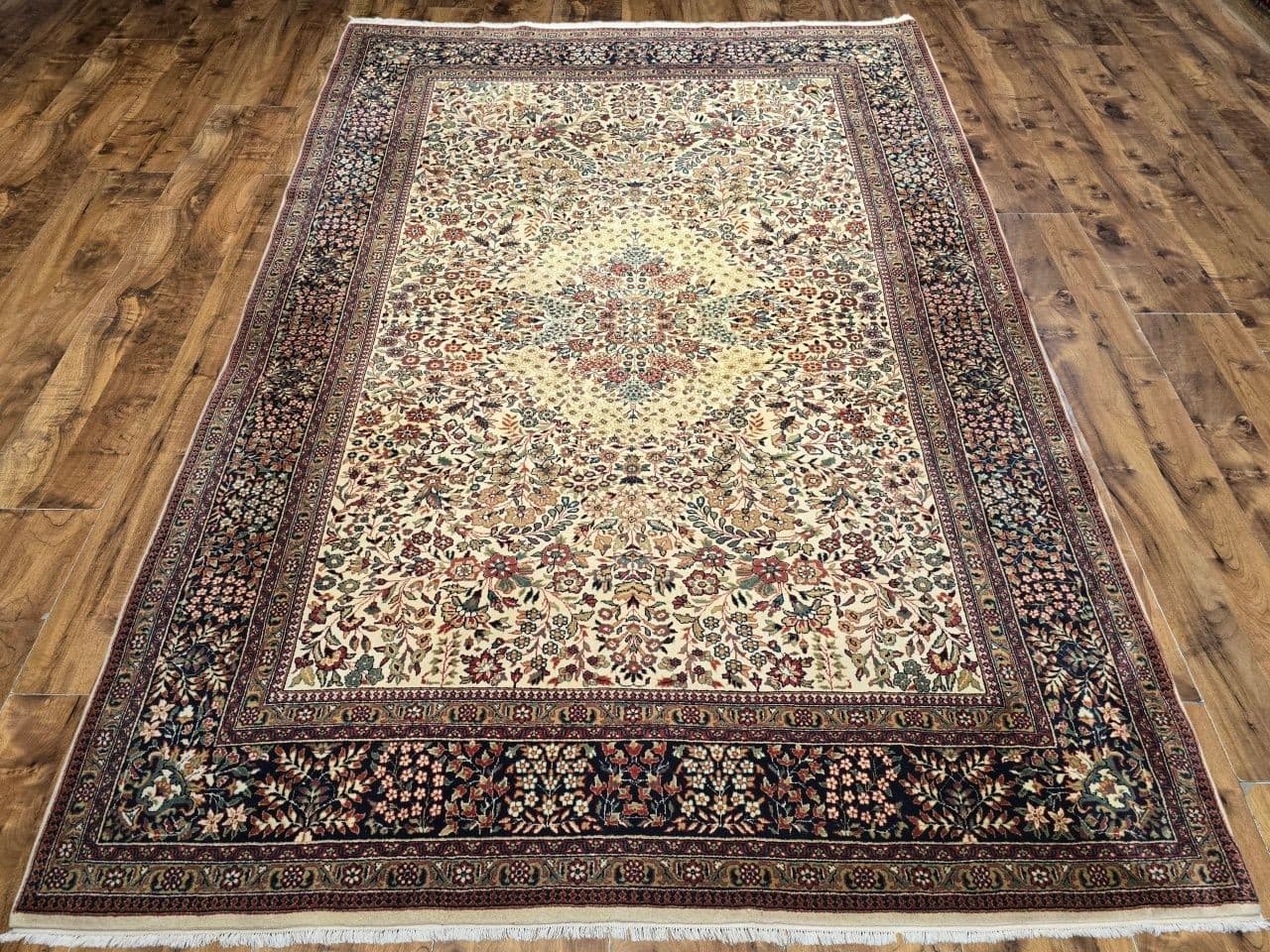 Rug Indo Tabriz 200x300 cm, beige, wool, India - 396104