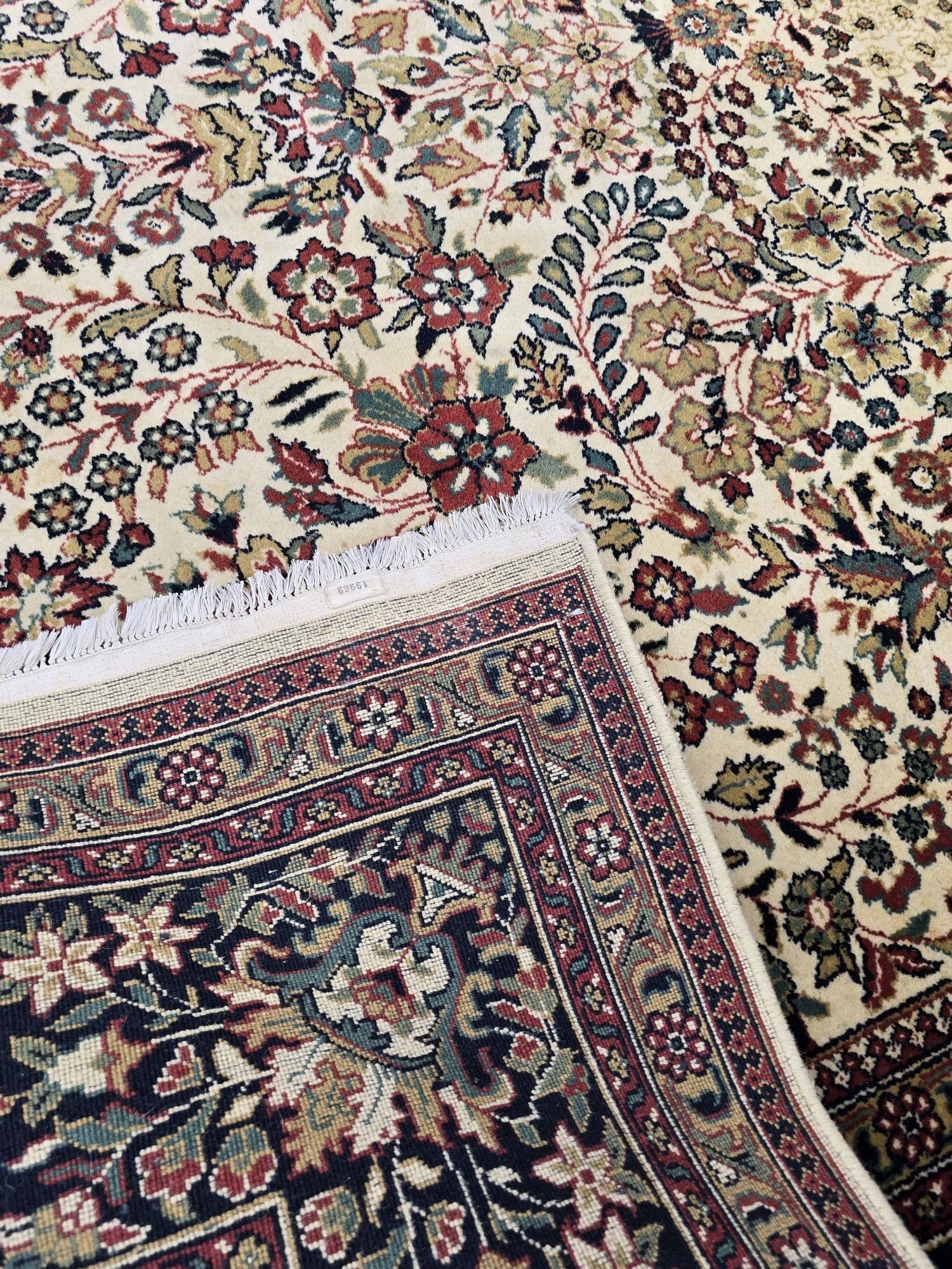 Rug Indo Tabriz 200x300 cm, beige, wool, India - 396103