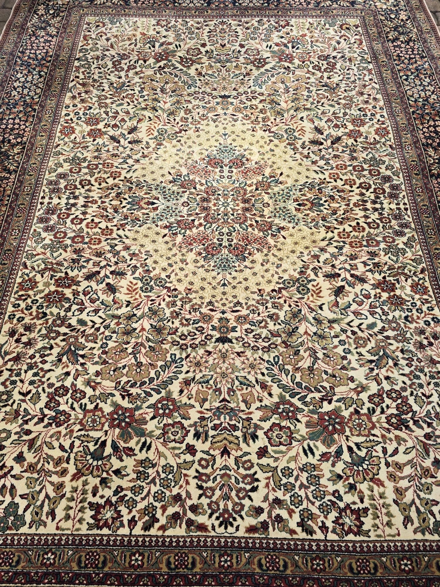 Rug Indo Tabriz 200x300 cm, beige, wool, India - 396097