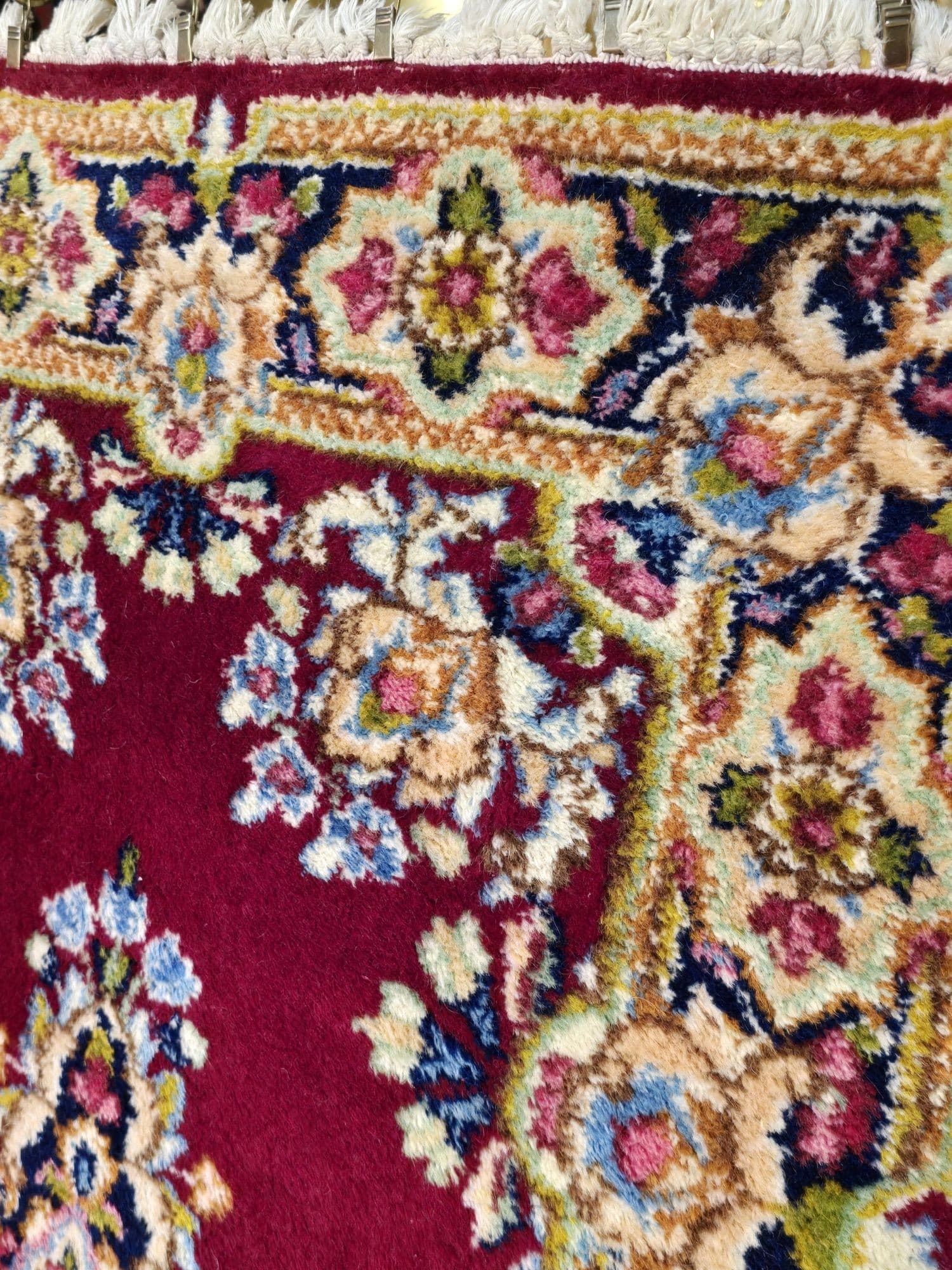 Chodnik Kerman 235x72 cm, czerwony, wełna, Iran, XIX w. - 396193