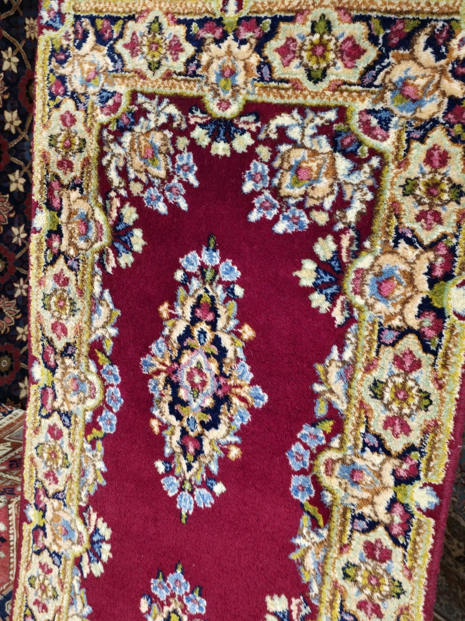 Chodnik Kerman 235x72 cm, czerwony, wełna, Iran, XIX w. - 396189
