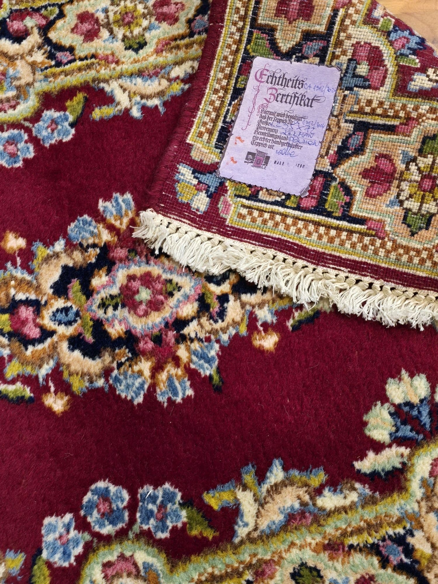 Chodnik Kerman 235x72 cm, czerwony, wełna, Iran, XIX w. - 396192