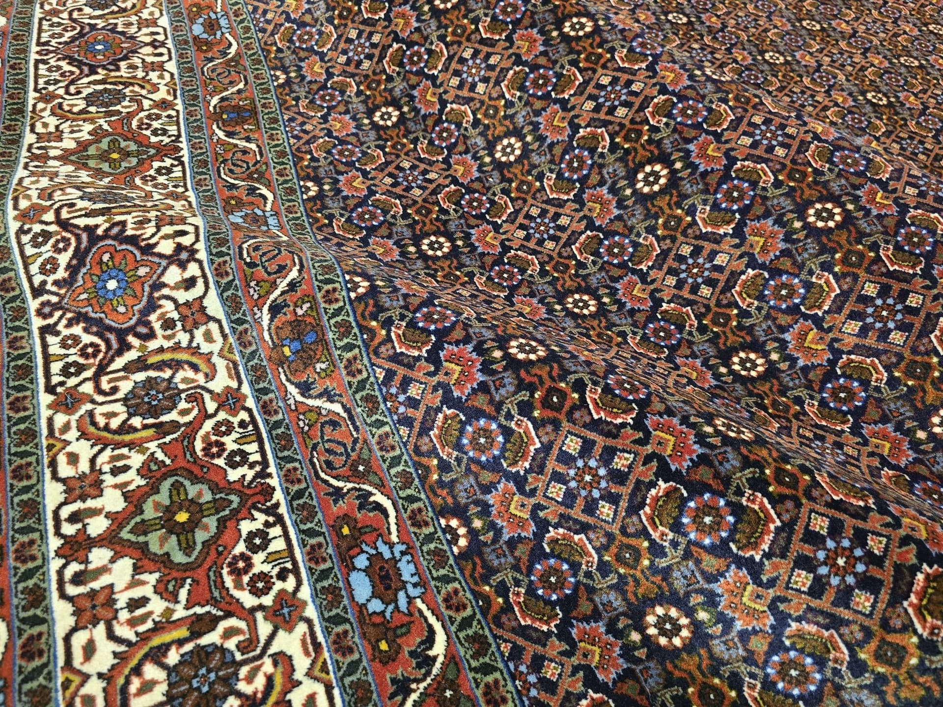 Dywan Bidjar Takab 300x350 cm, niebieski czerwony, wełna, Iran - 396240