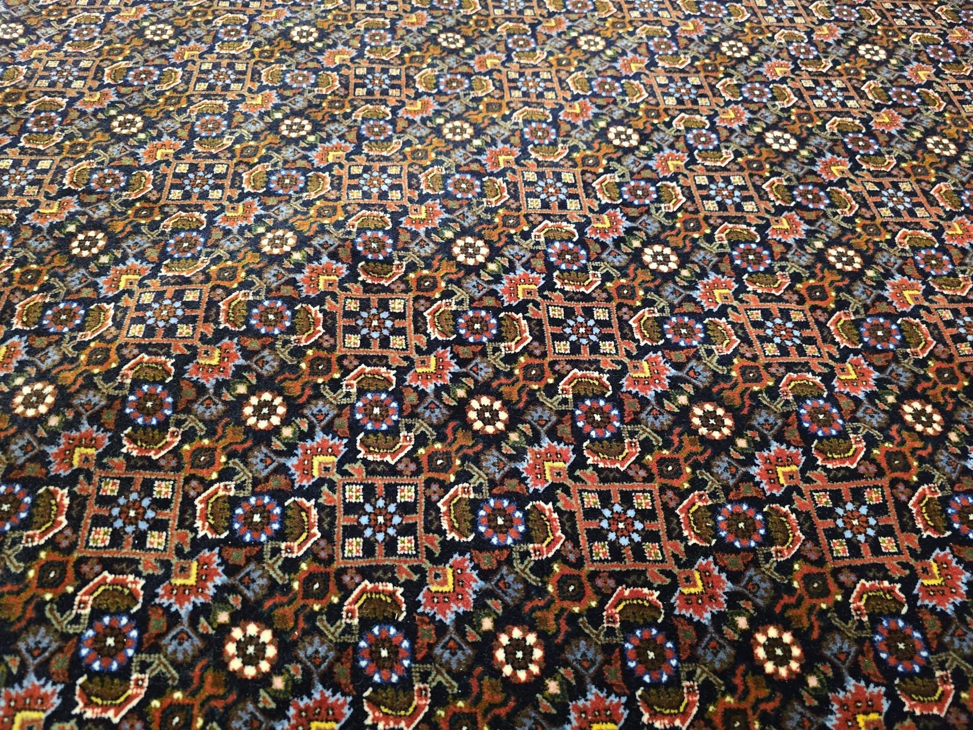Dywan Bidjar Takab 300x350 cm, niebieski czerwony, wełna, Iran - 396237