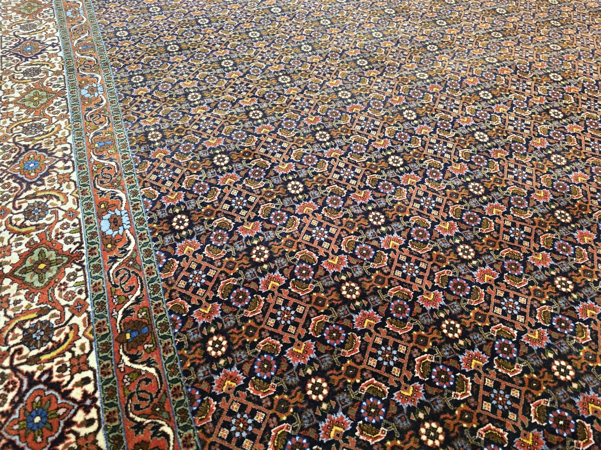 Dywan Bidjar Takab 300x350 cm, niebieski czerwony, wełna, Iran - 396238