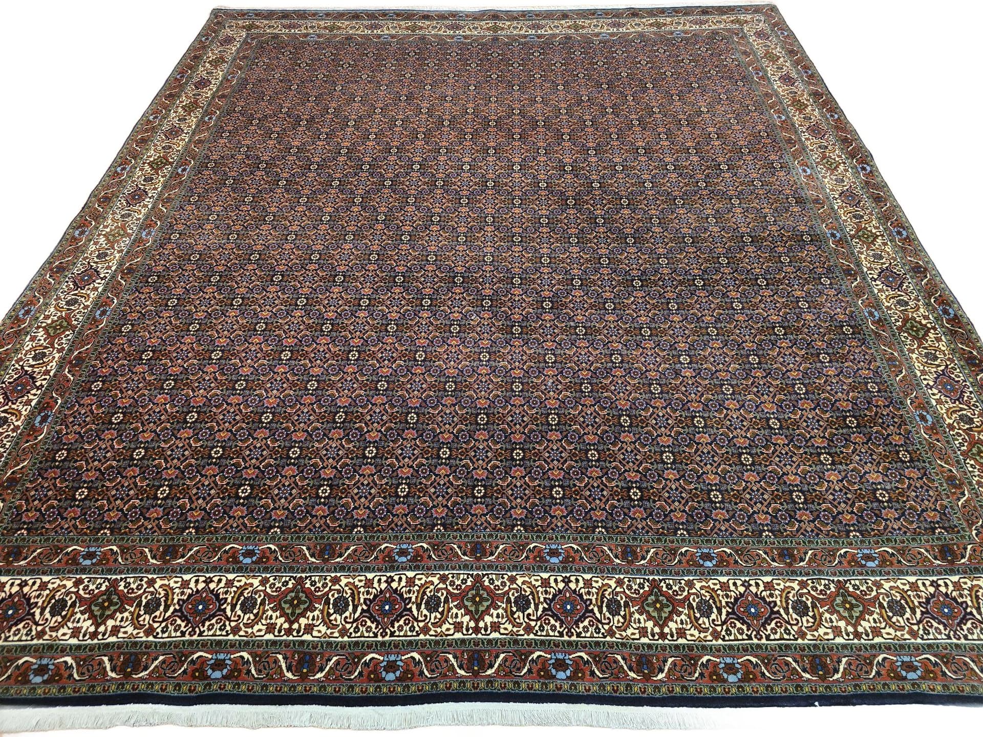 Dywan Bidjar Takab 300x350 cm, niebieski czerwony, wełna, Iran