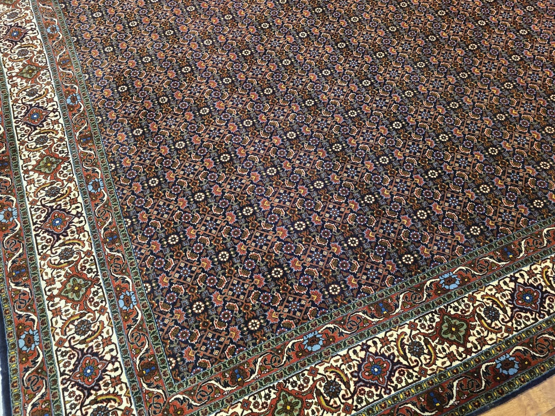 Dywan Bidjar Takab 300x350 cm, niebieski czerwony, wełna, Iran - 396239