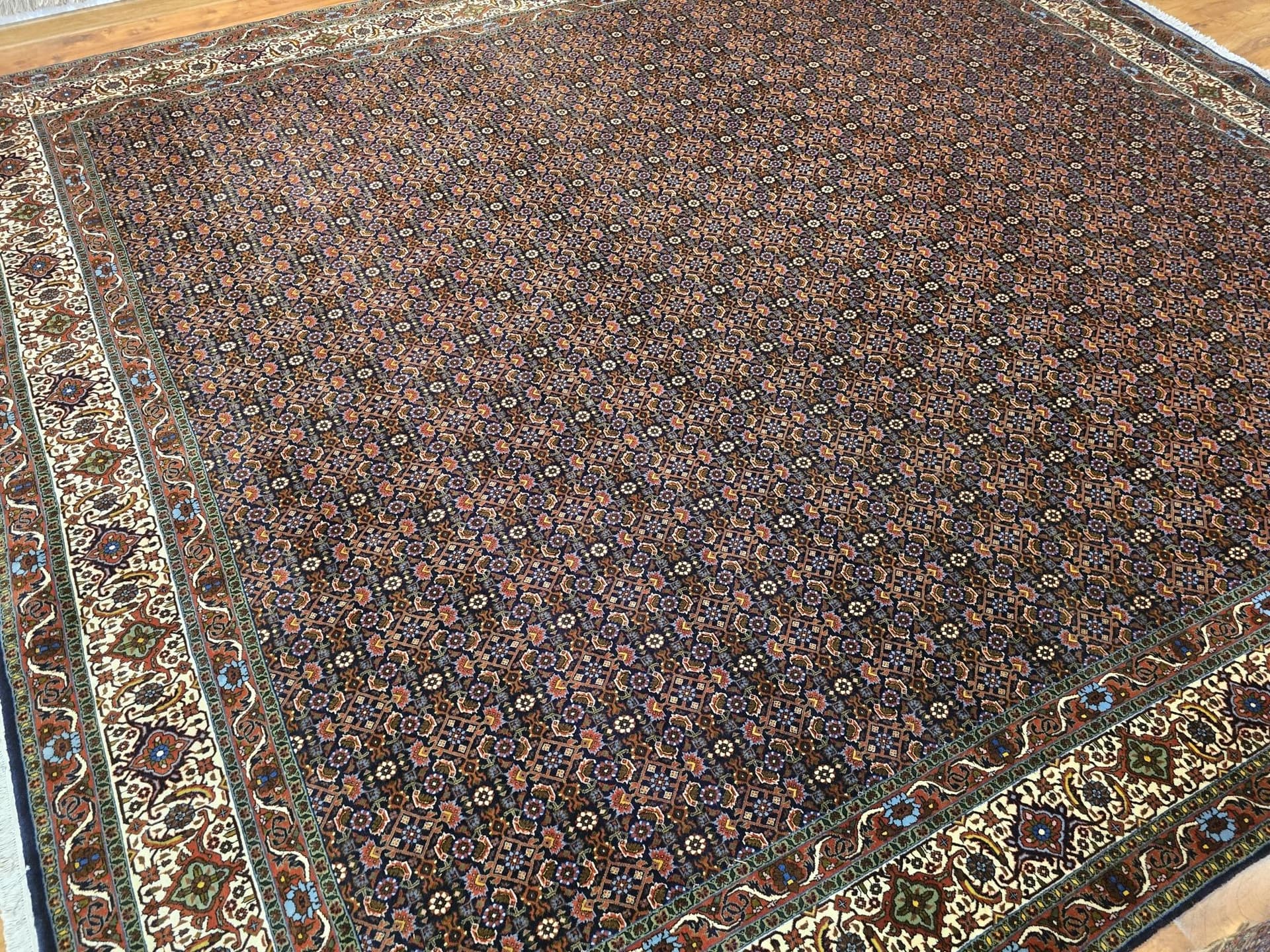 Dywan Bidjar Takab 300x350 cm, niebieski czerwony, wełna, Iran - 396234