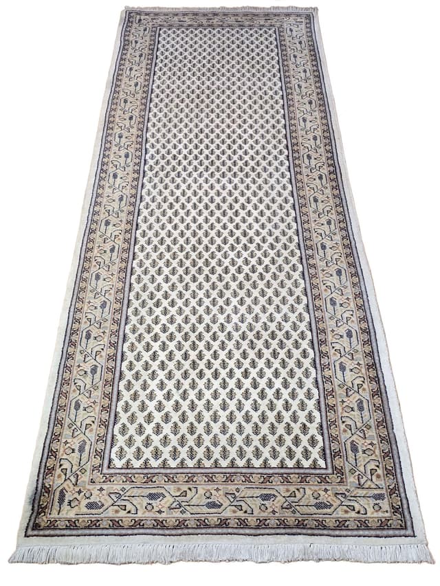 Chodnik Indo Mir 250x80 cm, kremowy, wełna, Indie - WYMIARY