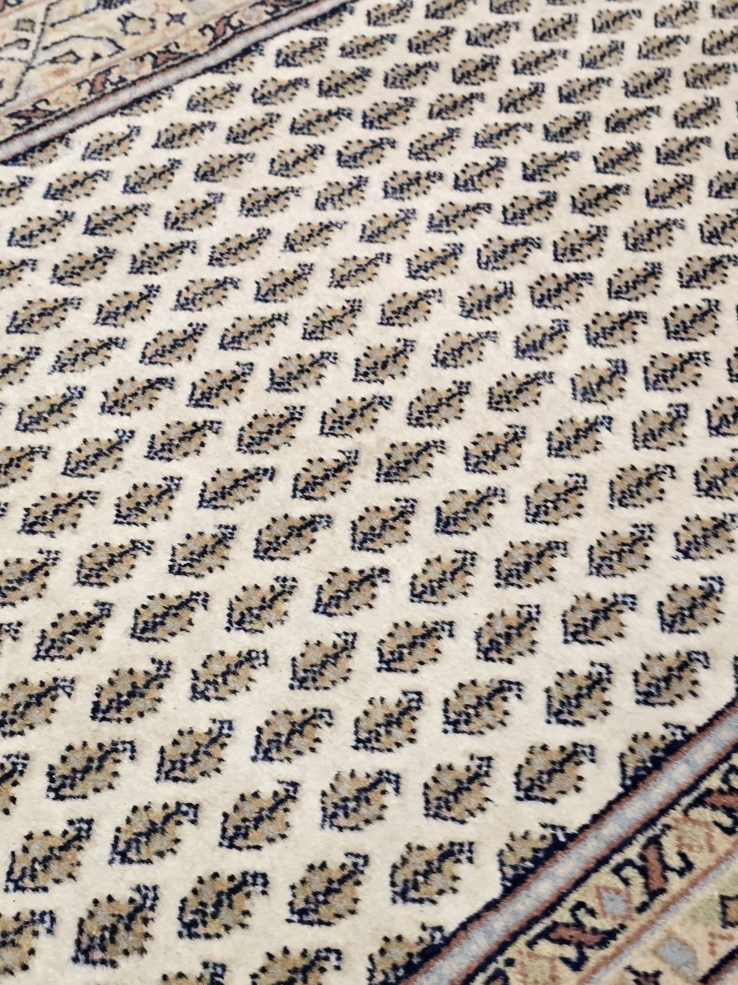 Chodnik Indo Mir 250x80 cm, kremowy, wełna, Indie - 396244