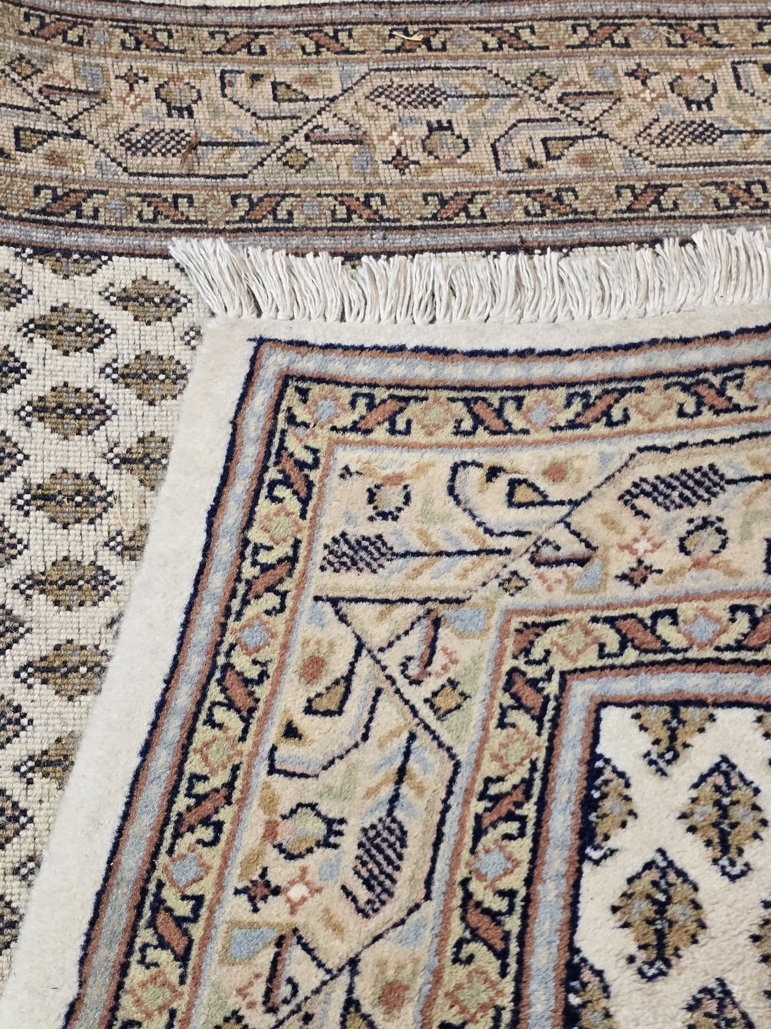 Chodnik Indo Mir 250x80 cm, kremowy, wełna, Indie - 396245