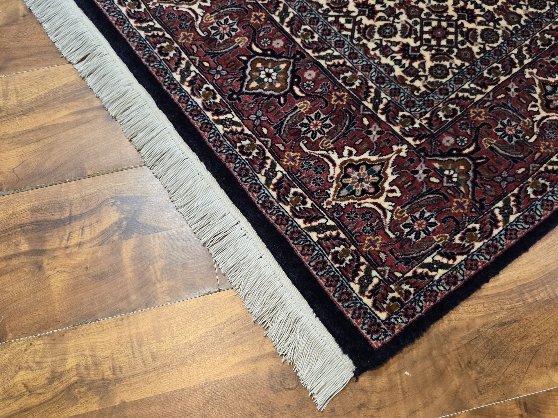 Dywan Bidjar Takab 205x310 cm, czerwony niebieski biały złoty, wełna, Iran, początek XX w. - 396267
