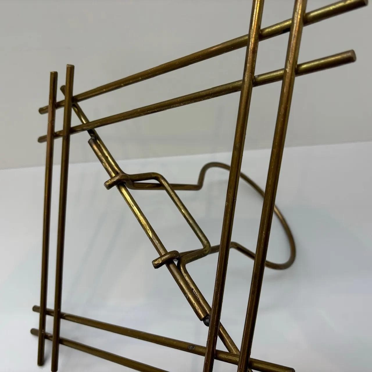 Wall-mounted plant holder, copper-plated steel, Poland, 1970s - 29102