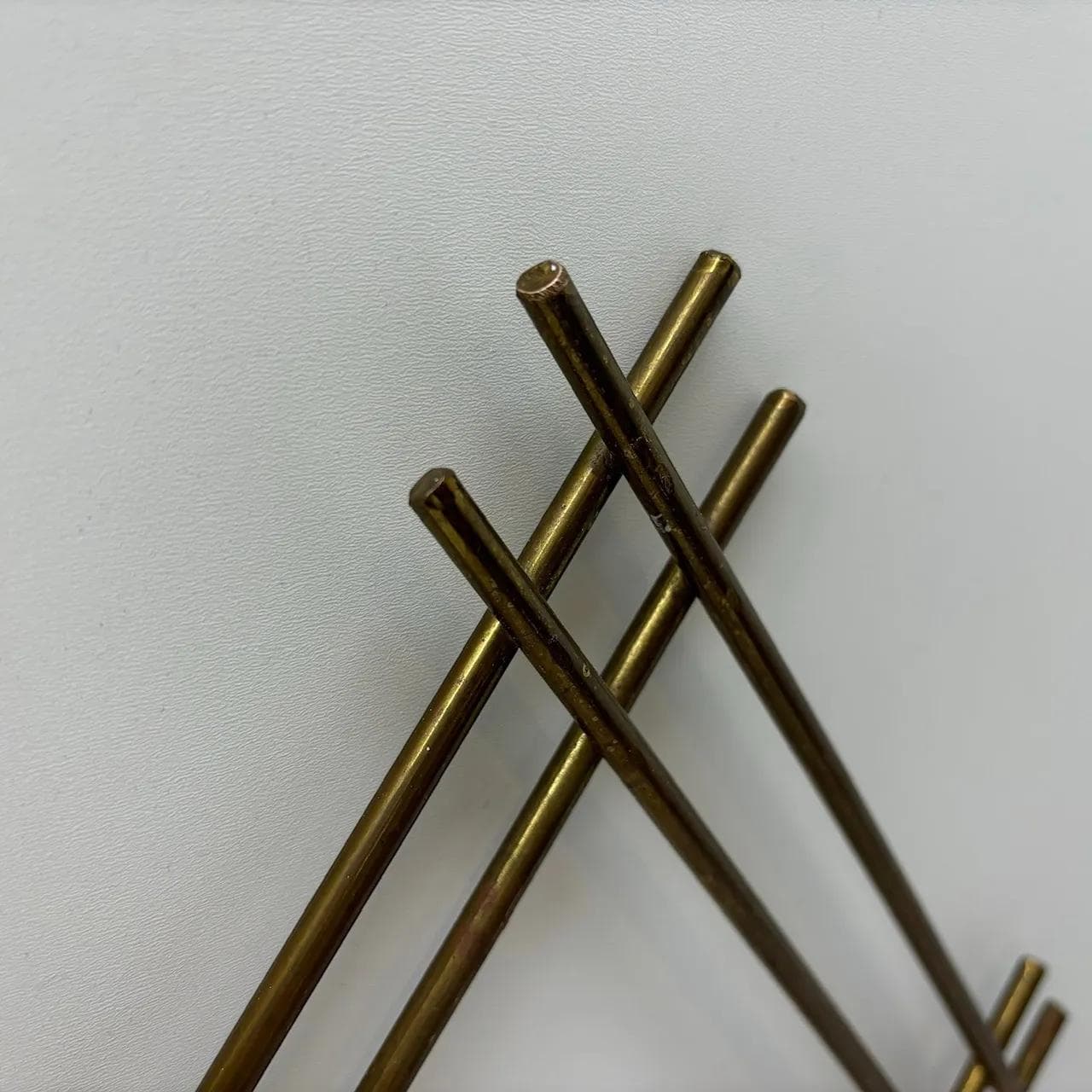 Wall-mounted plant holder, copper-plated steel, Poland, 1970s - 29109