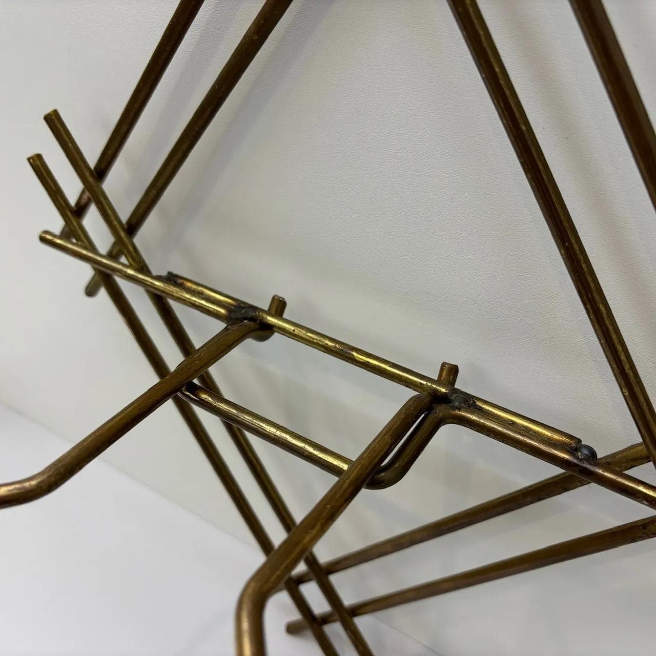 Wall-mounted plant holder, copper-plated steel, Poland, 1970s - 29105