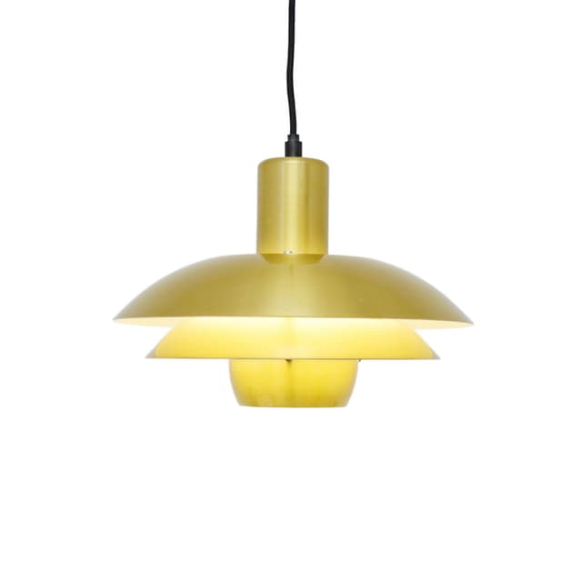 Pendant lamp, gold metal, Denmark, 1970s - DIMENSION