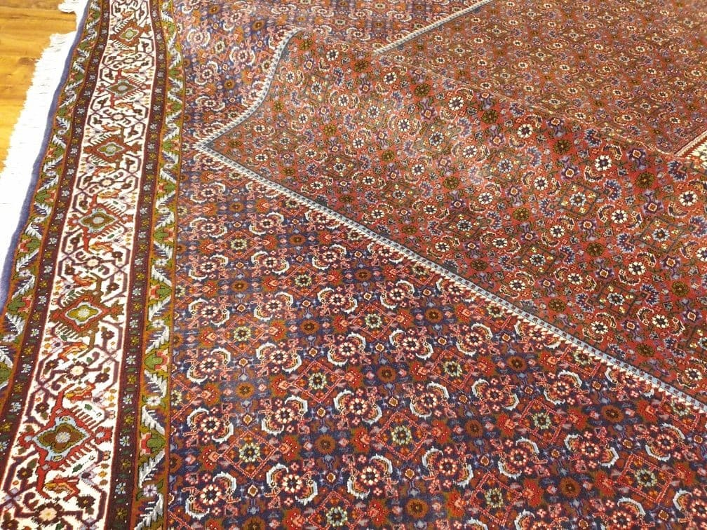 Dywan Bidjar Takab 365x265 cm, czerwony niebieski biały zielony, wełna, Iran, początek XX w. - 396356