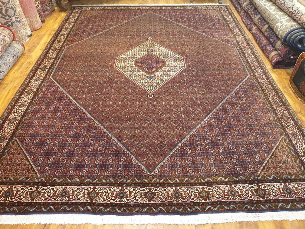 Dywan Bidjar Takab 365x265 cm, czerwony niebieski biały zielony, wełna, Iran, początek XX w. - 396358