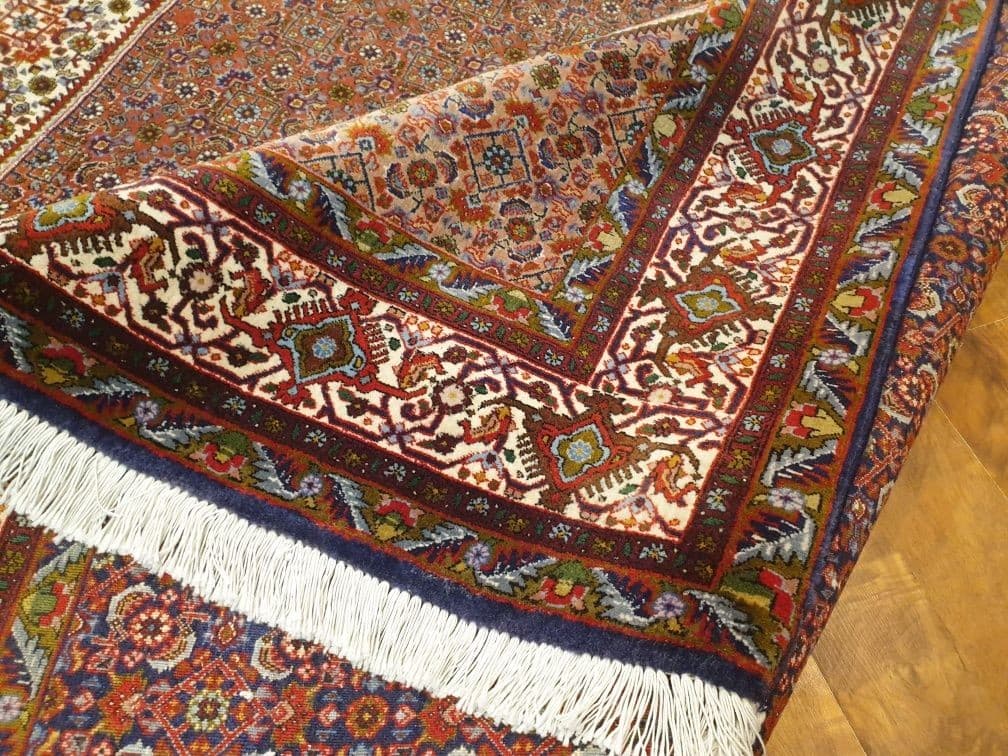 Dywan Bidjar Takab 365x265 cm, czerwony niebieski biały zielony, wełna, Iran, początek XX w. - 396352