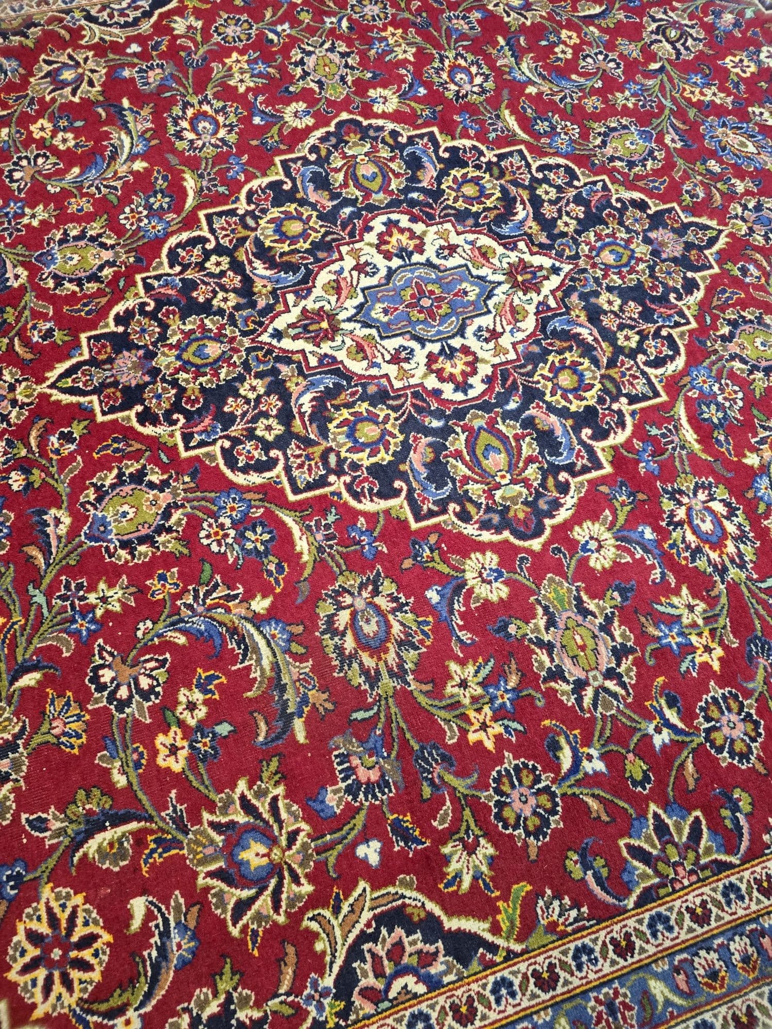 Dywan Keshan 250x360 cm, czerwony, wełna, Iran, początek XX w. - 396403