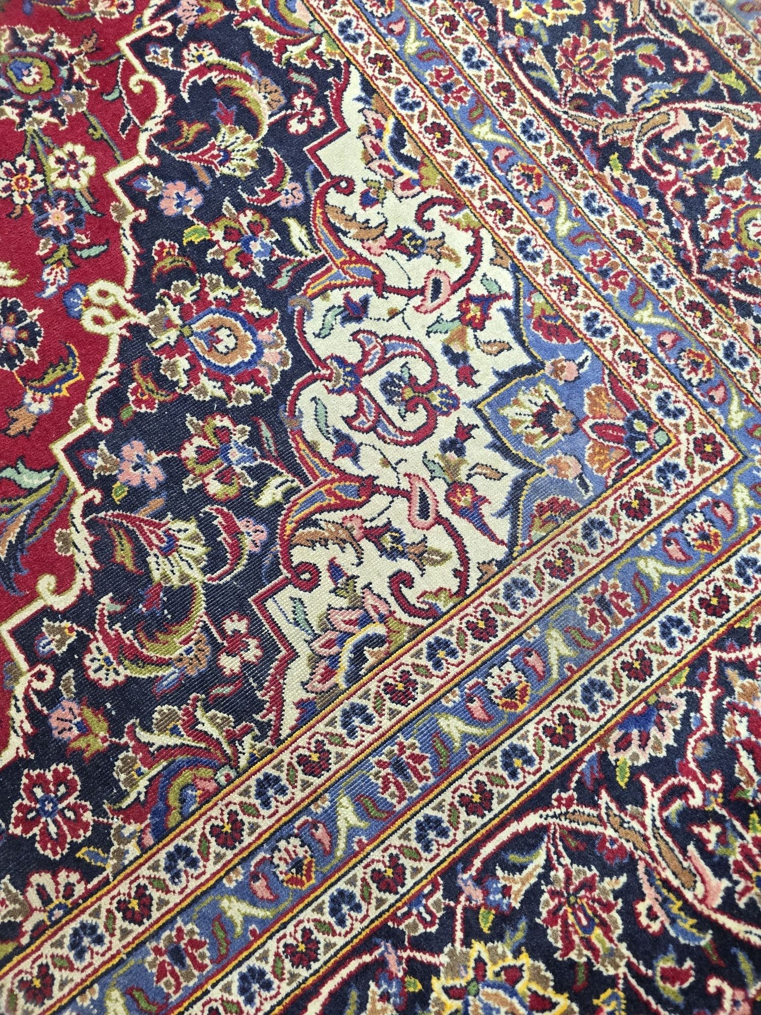 Dywan Keshan 250x360 cm, czerwony, wełna, Iran, początek XX w. - 396400