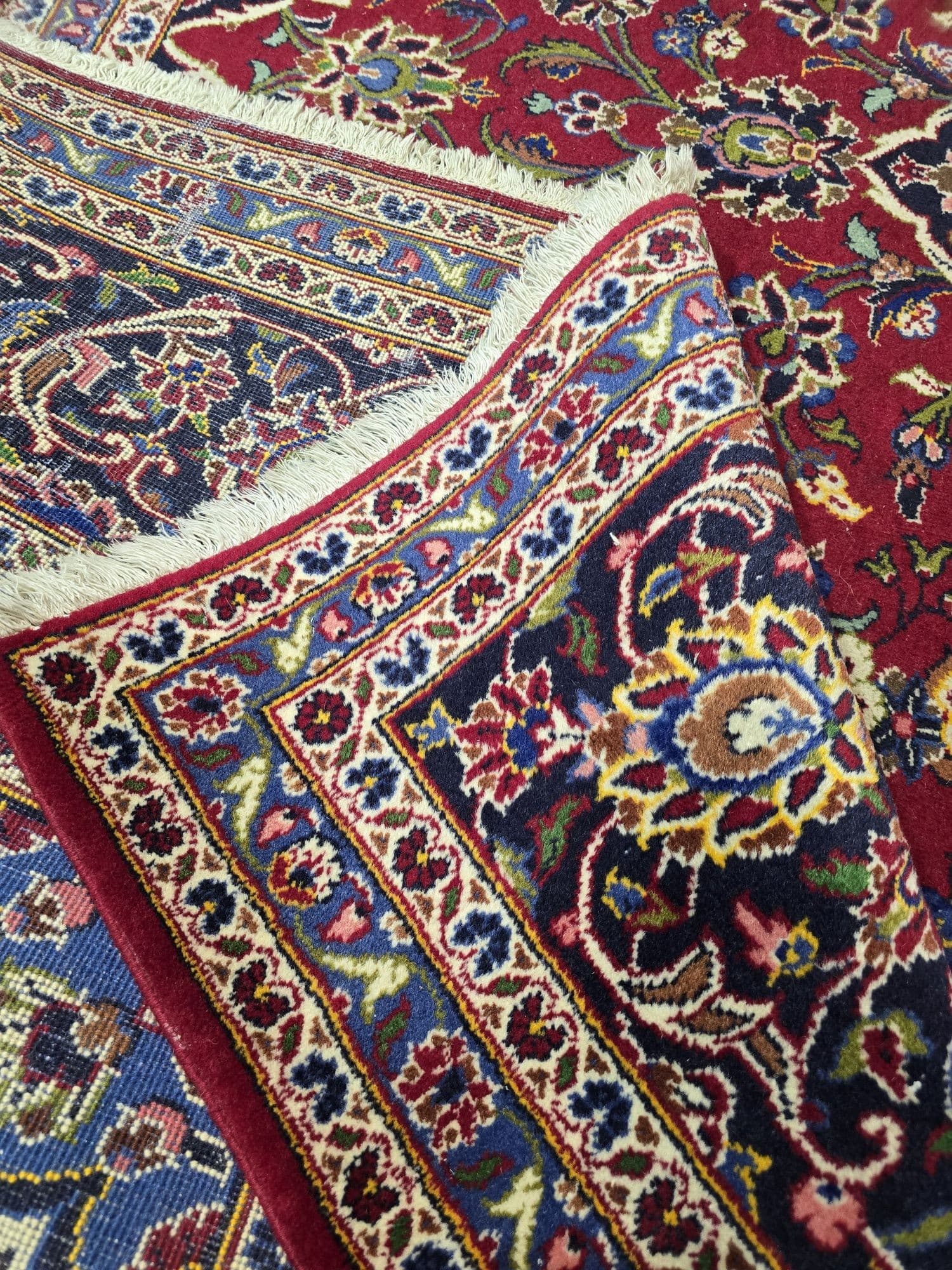 Dywan Keshan 250x360 cm, czerwony, wełna, Iran, początek XX w. - 396401