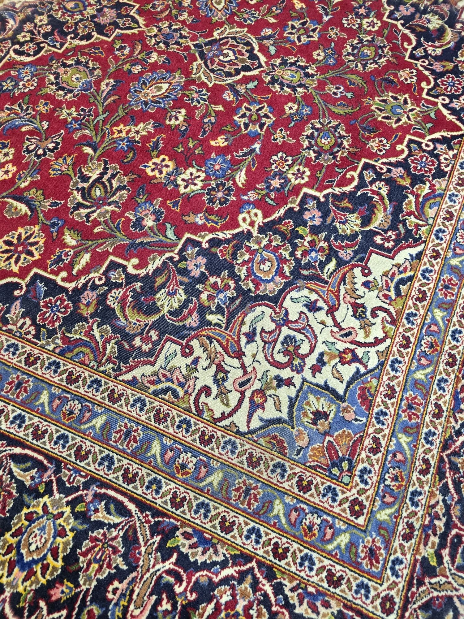 Dywan Keshan 250x360 cm, czerwony, wełna, Iran, początek XX w. - 396402