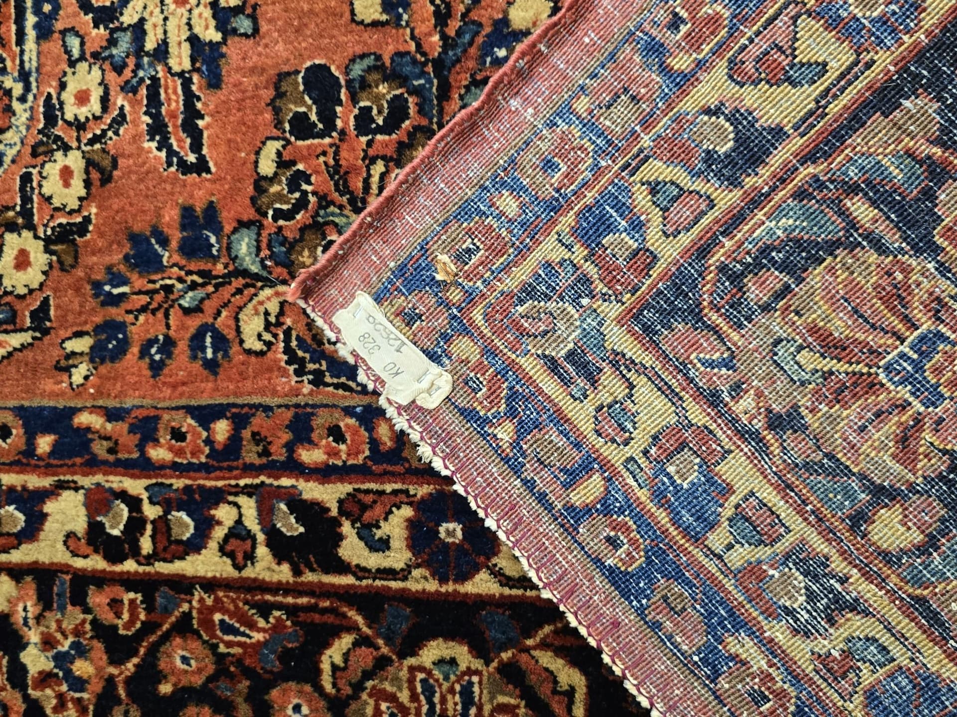Dywan American Sarough 267x350 cm, czerwony niebieski złoty zielony różowy, wełna, Iran, lata 30. - 396469
