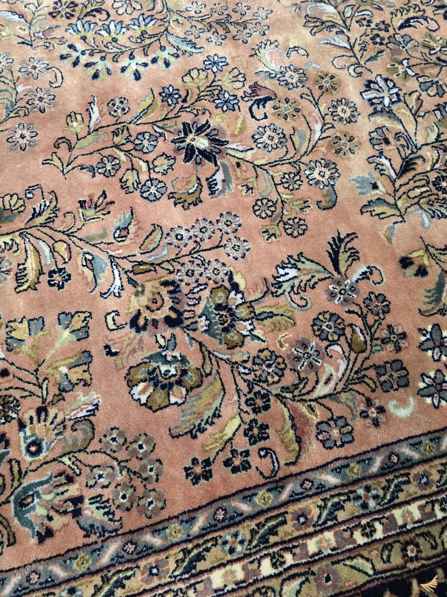 Rug Sarough 400x300 cm, pink blue, wool, India, early 20th c. - 396497