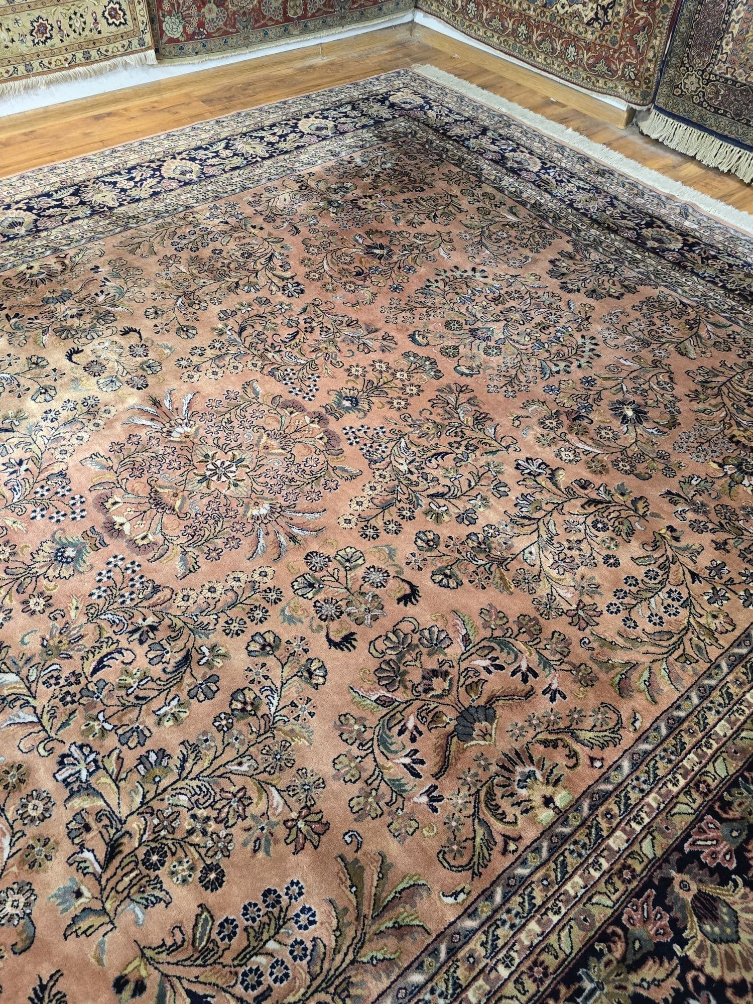 Rug Sarough 400x300 cm, pink blue, wool, India, early 20th c. - 396496