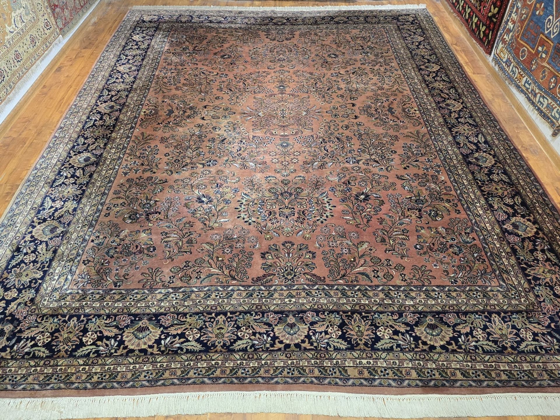 Rug Sarough 400x300 cm, pink blue, wool, India, early 20th c. - 396500