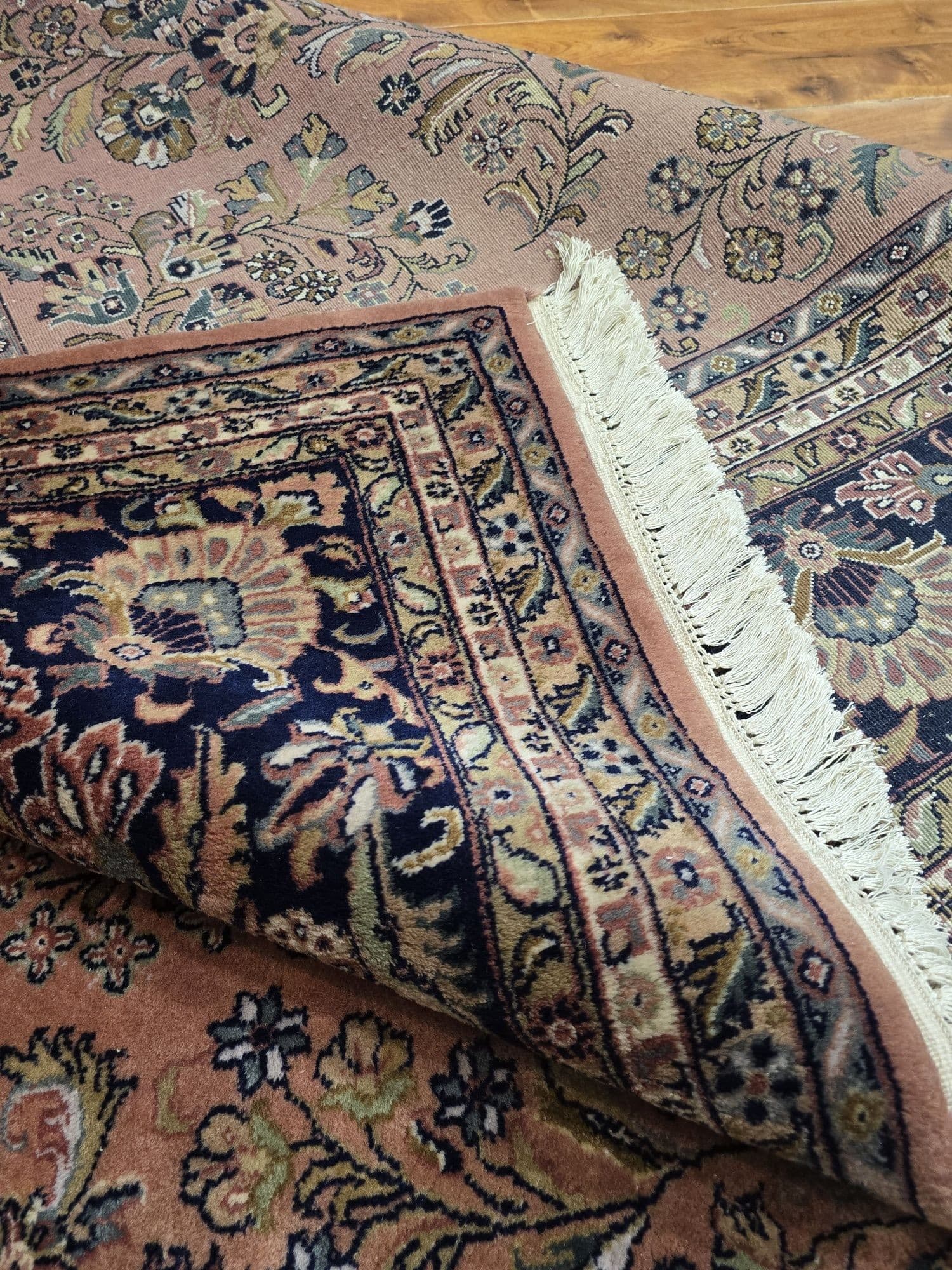 Rug Sarough 400x300 cm, pink blue, wool, India, early 20th c. - 396495