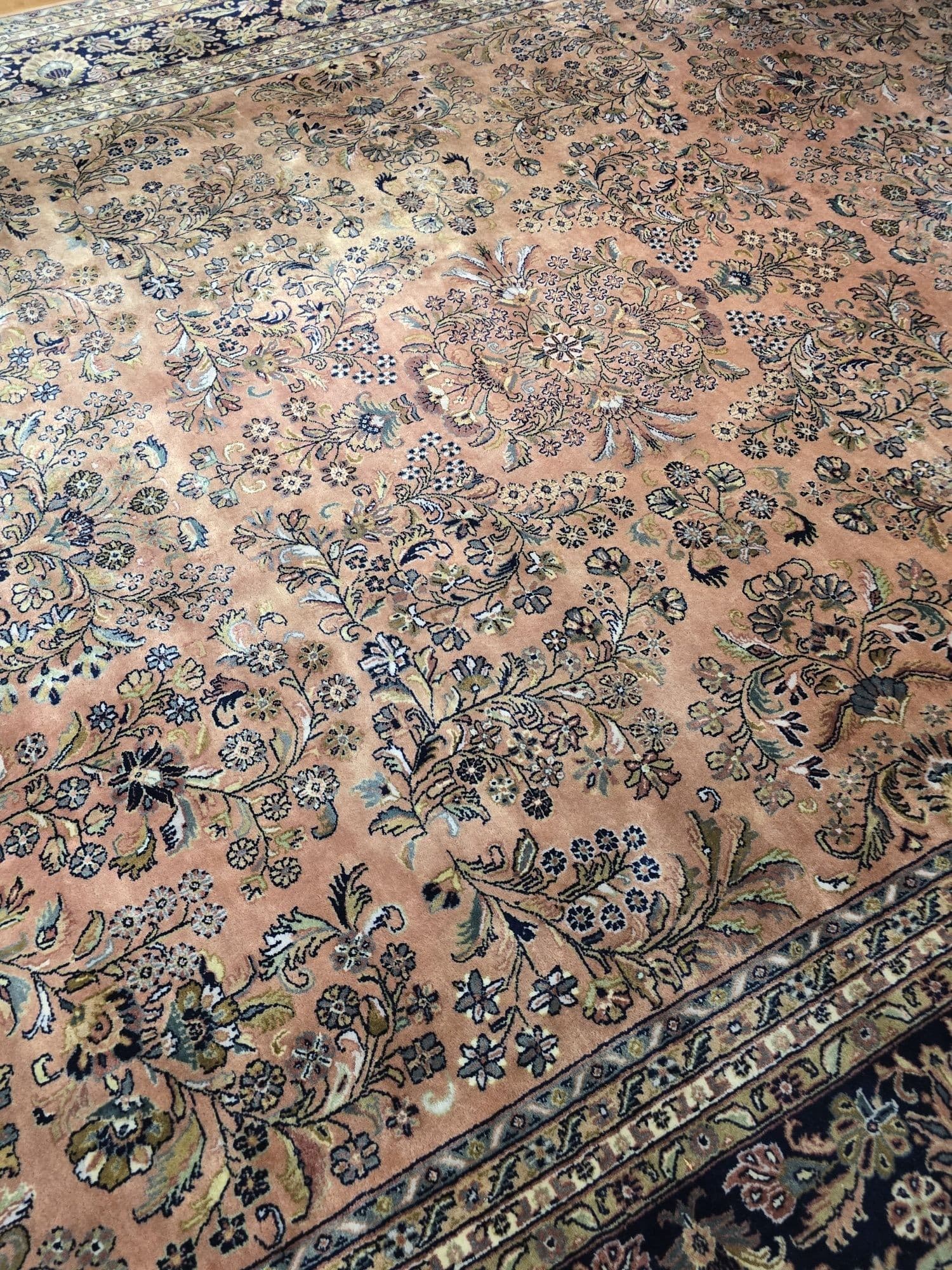 Rug Sarough 400x300 cm, pink blue, wool, India, early 20th c. - 396498