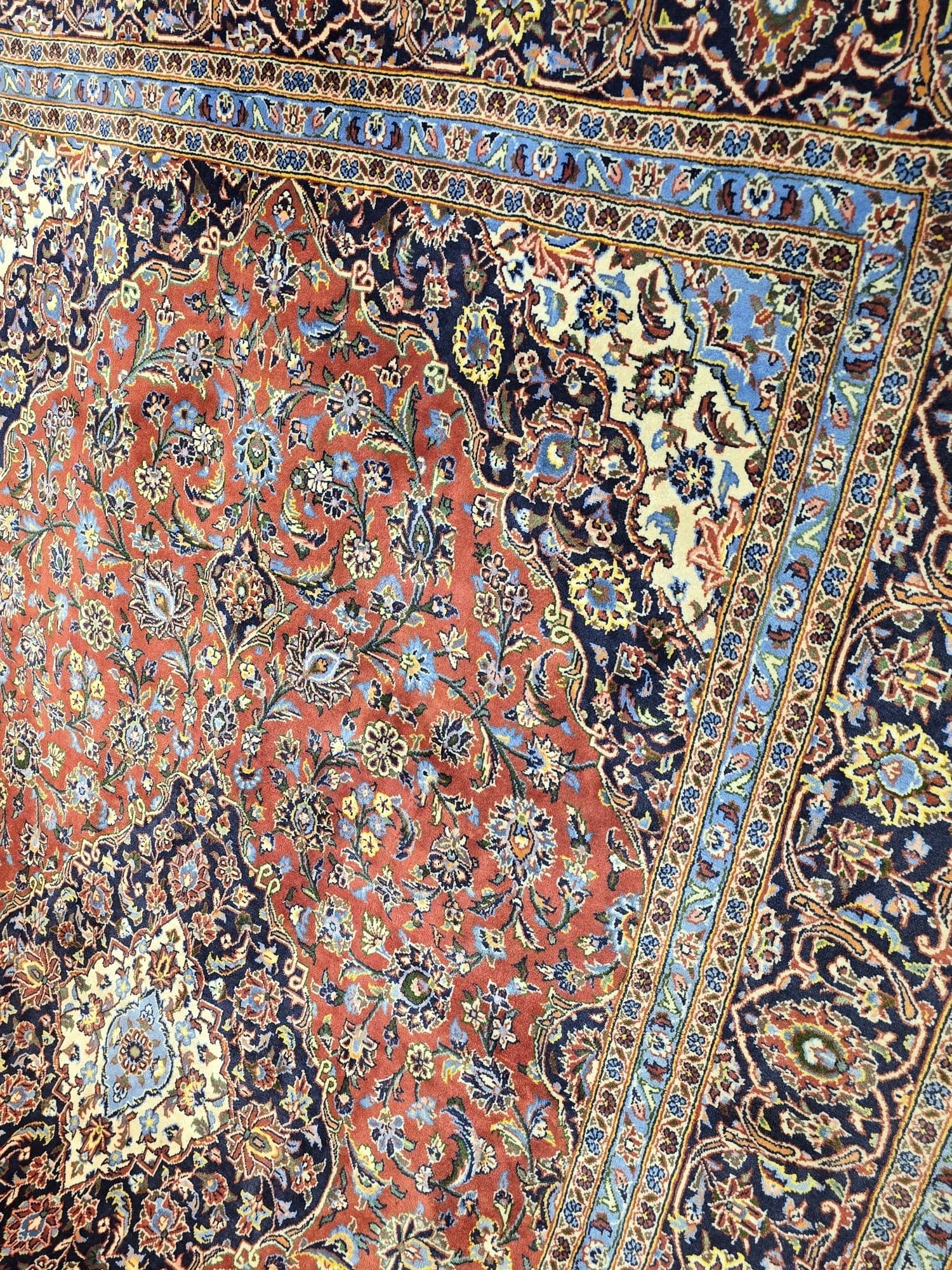Dywan Keshan, 305x205 cm, czerwony, wełna, Iran, początek XX w. - 396515