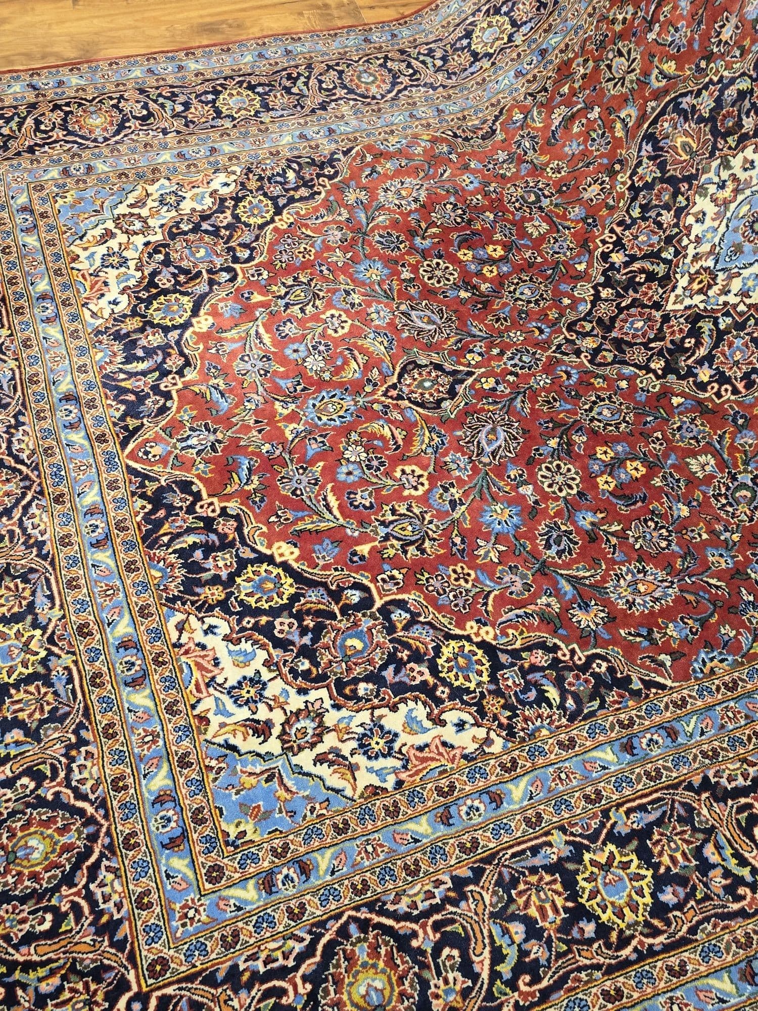 Dywan Keshan, 305x205 cm, czerwony, wełna, Iran, początek XX w. - 396517
