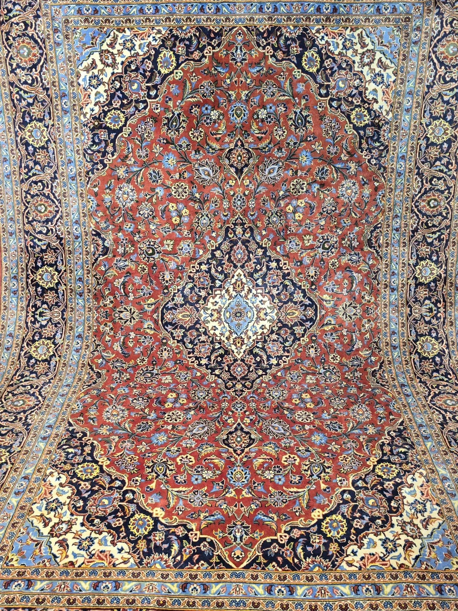 Dywan Keshan, 305x205 cm, czerwony, wełna, Iran, początek XX w. - 396519