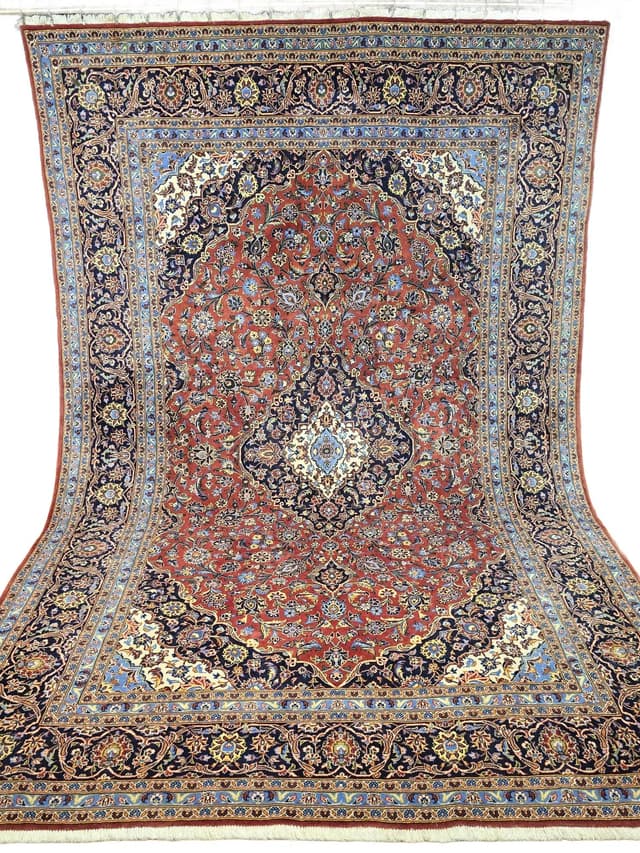 Dywan Keshan, 305x205 cm, czerwony, wełna, Iran, początek XX w. - WYMIARY