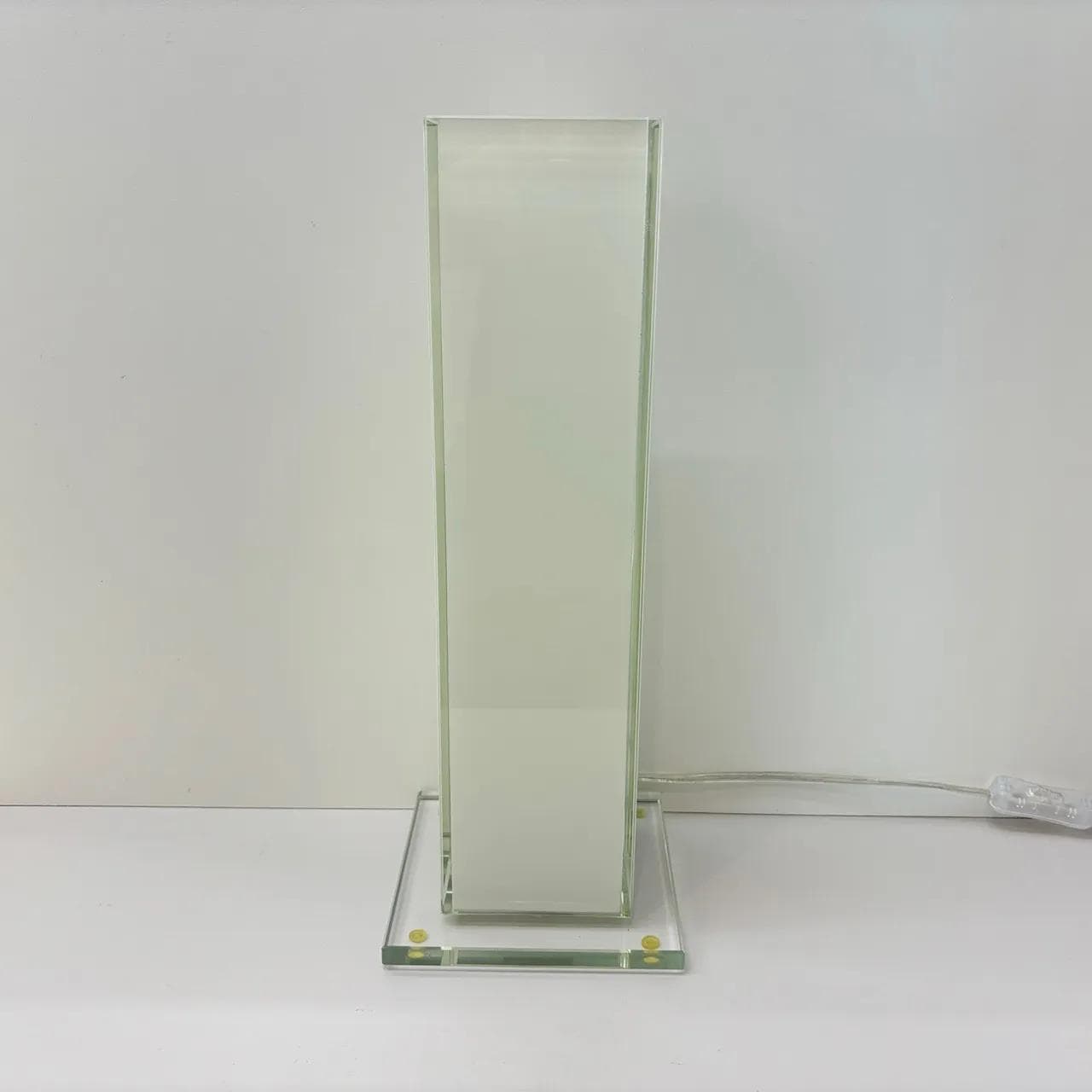 Lampa stołowa, szkło białe, Wofi Leuchten, Niemcy, lata 90. - 29089