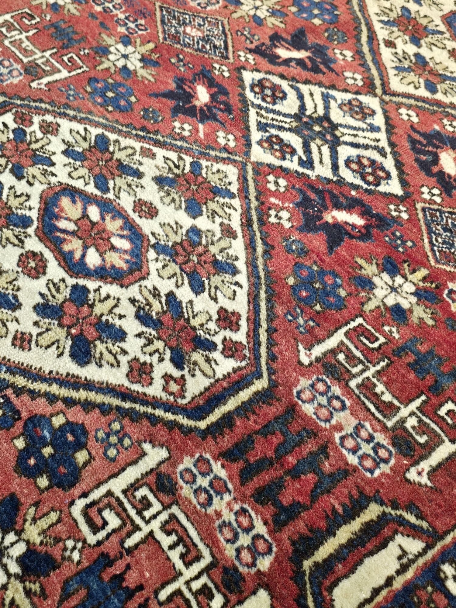 Dywan Afshar 115x153 cm, czerwony, wełna, Iran, lata 60. - 396584