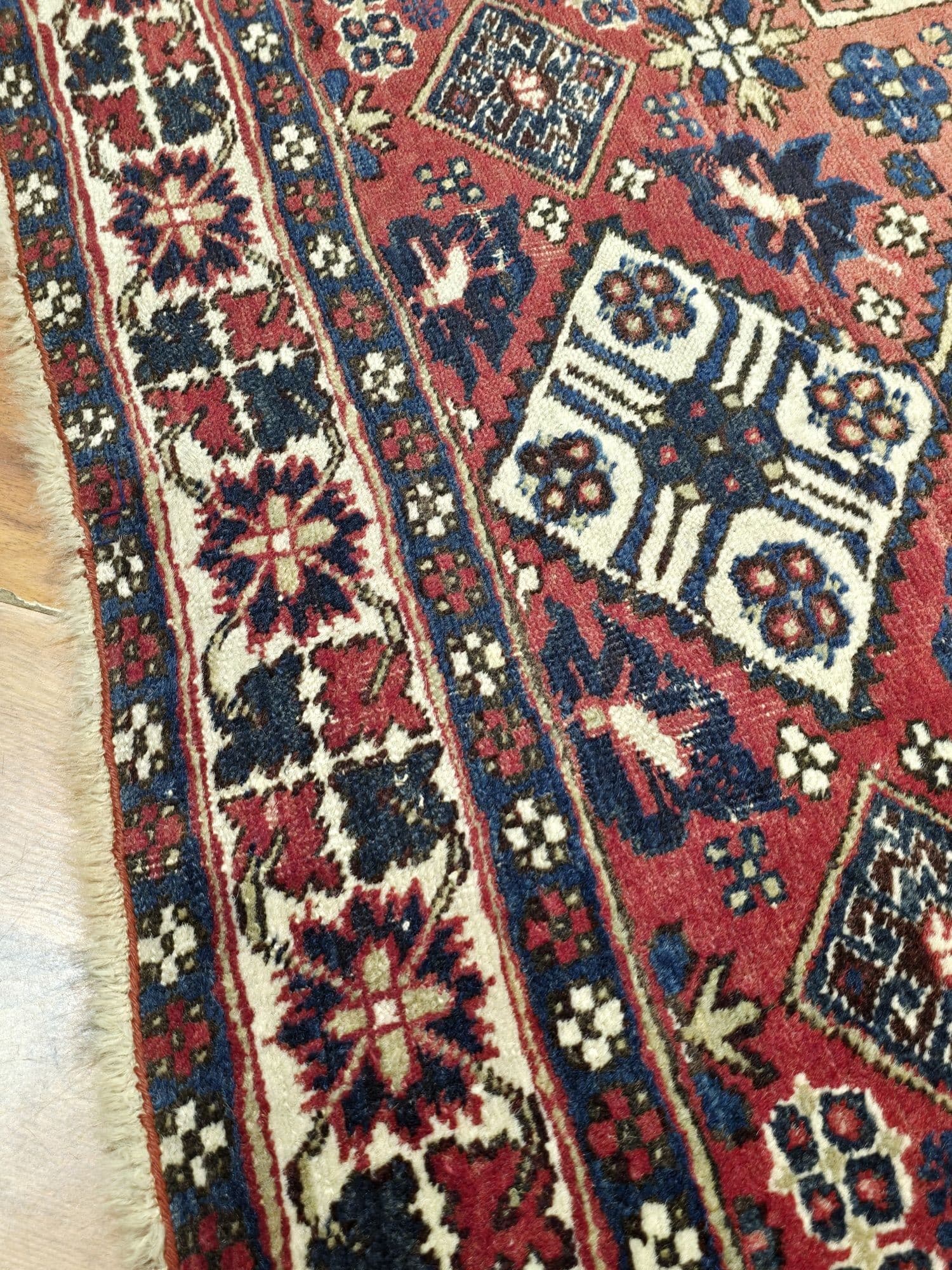 Dywan Afshar 115x153 cm, czerwony, wełna, Iran, lata 60. - 396582