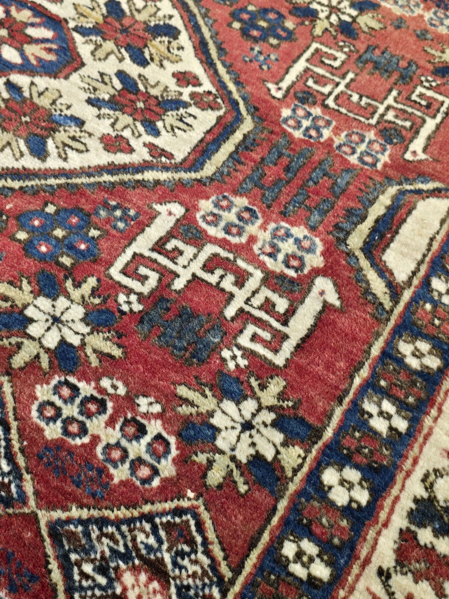 Dywan Afshar 115x153 cm, czerwony, wełna, Iran, lata 60. - 396587