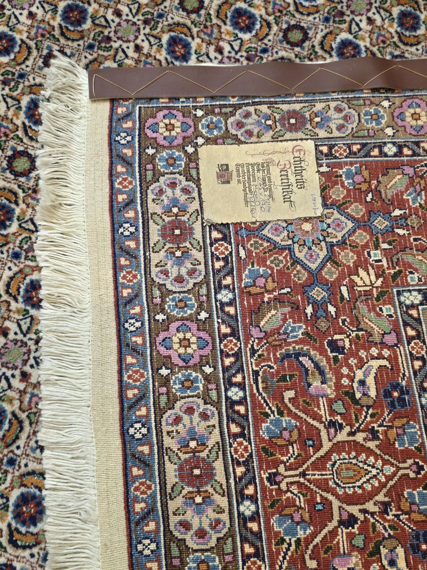 Dywan Moud, 235x170 cm, wełna biała czerwony niebieski beżowy, Iran - 396627