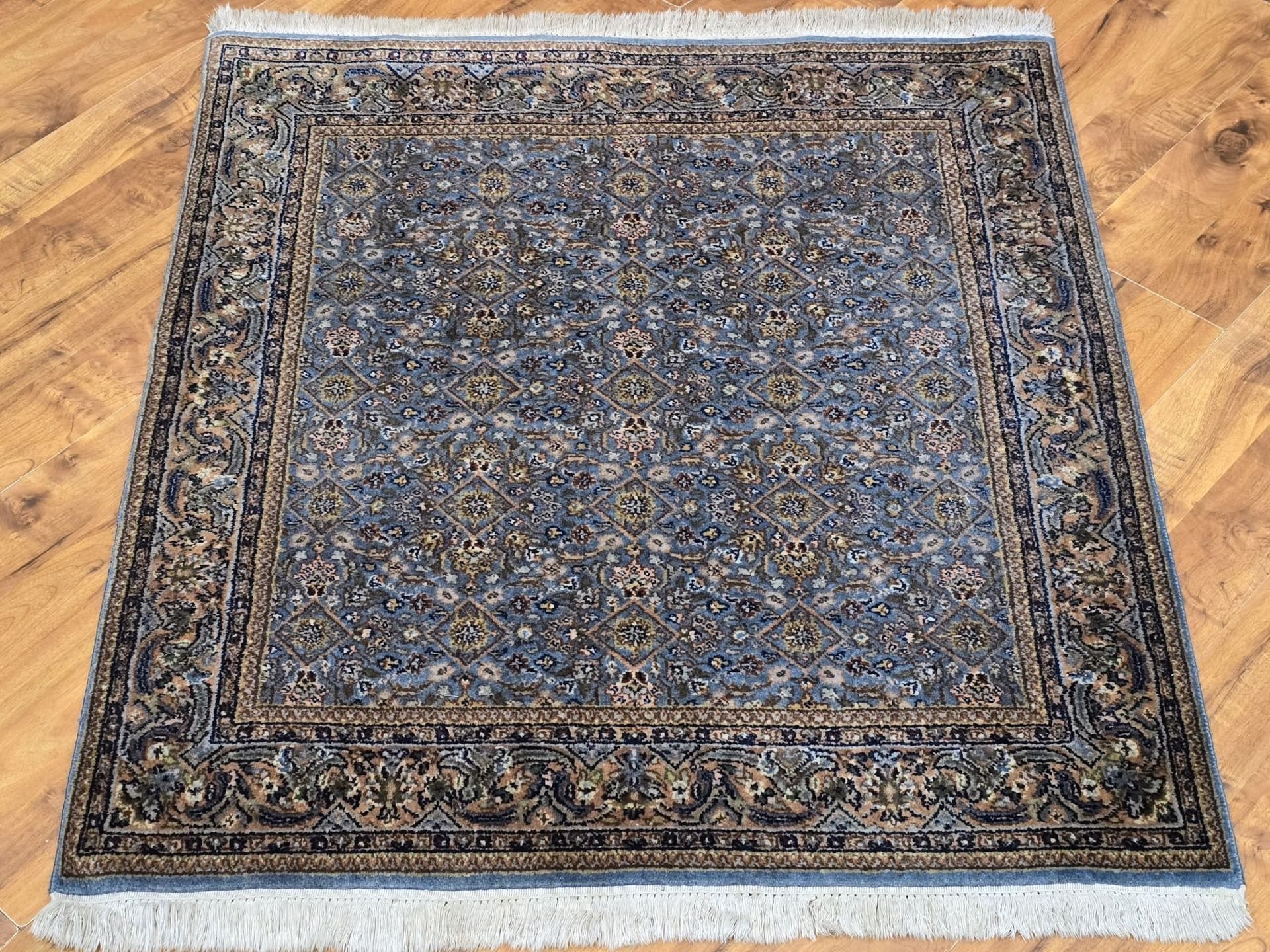 Rug Indo Herati, 100x112 cm, blue, wool, India - 396699