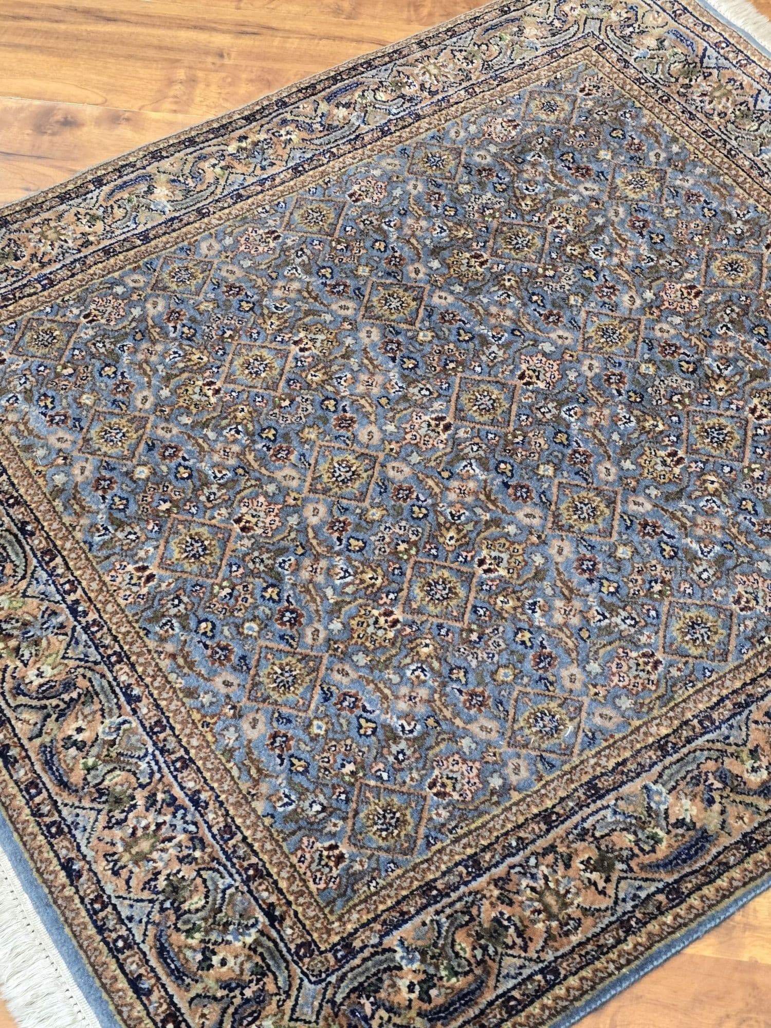 Rug Indo Herati, 100x112 cm, blue, wool, India - 396693